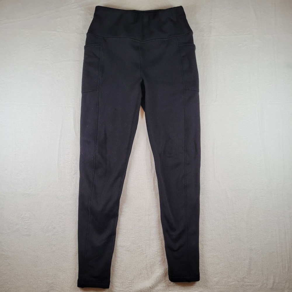 Avalanche Outdoor Supply Womens Black High Waisted Leggings with Pockets Small